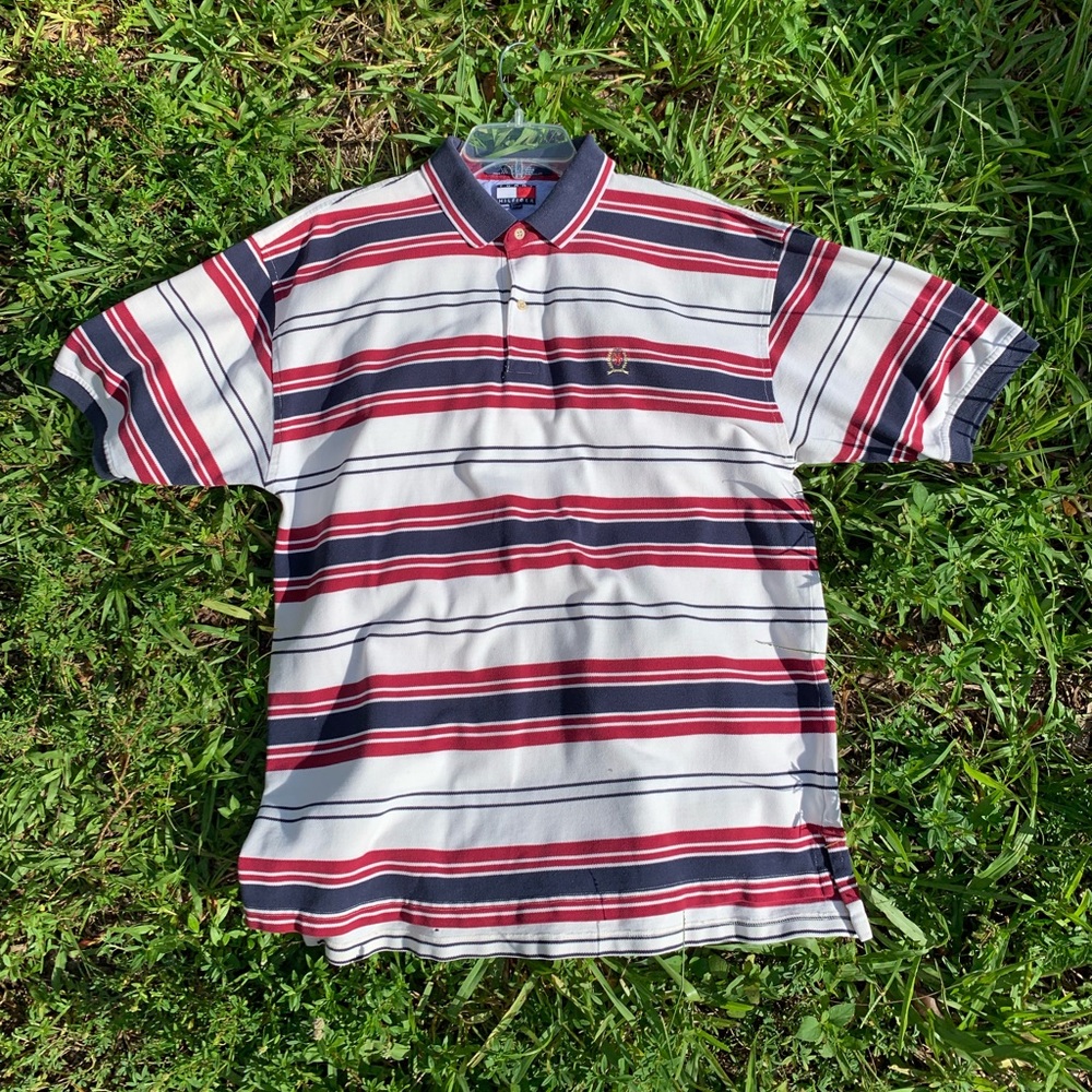 Vintage Tommy Hilfiger striped polo🔥